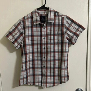 EUC Prana Men's Plaid Short Sleeve Button Down Shirt